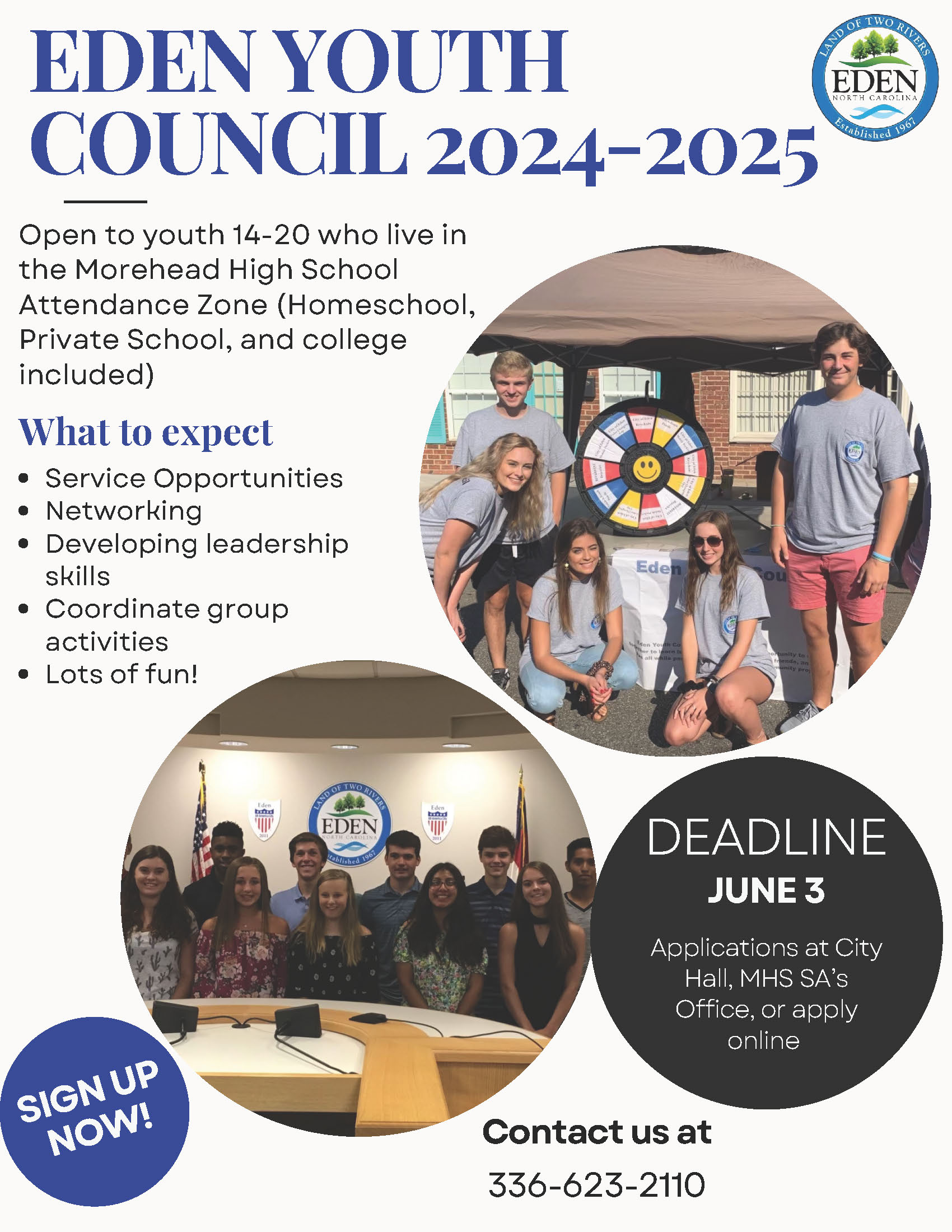 Eden Youth Council Recruitment Flyer 2024