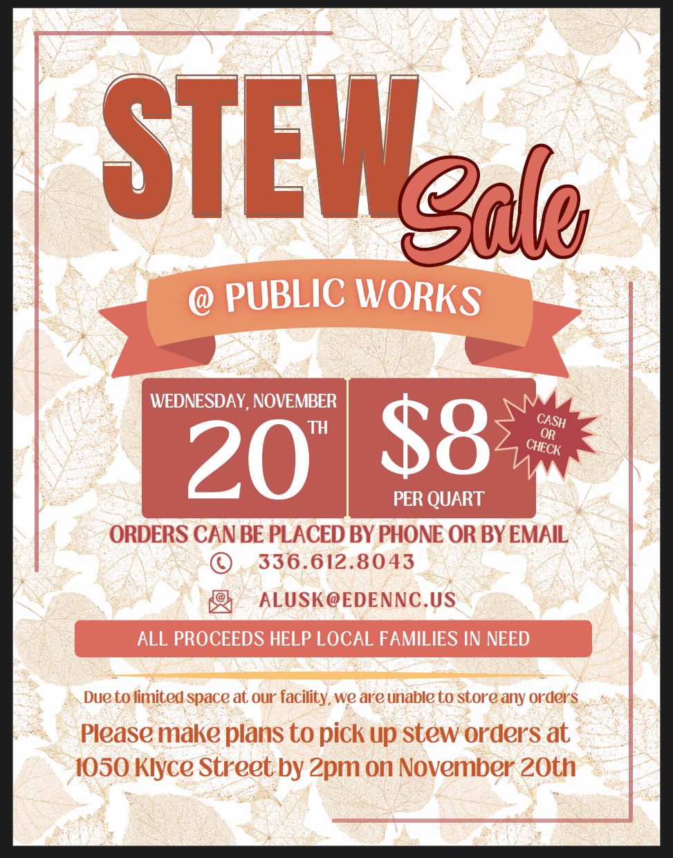 Public Works Annual Stew